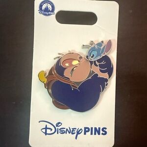 Disney Parks Jumba Jookiba & 626 Stitch OE Pin Authentic Pin on Card